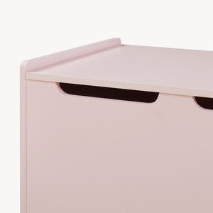 Caja de juguetes Virer 60x40x45 cm Rosa [en.casa]
