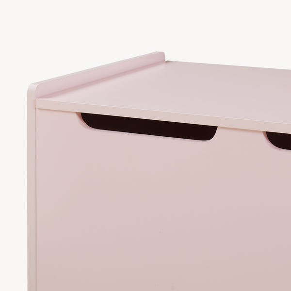 Caja de juguetes Virer 60x40x45 cm Rosa [en.casa]