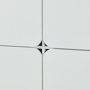 Aparador Reyri 90x80x35 cm Blanco/Dorado [en.casa]