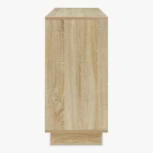Aparador Kenta 100x35x72 cm aspecto roble Sonoma/Blanco [en.casa]
