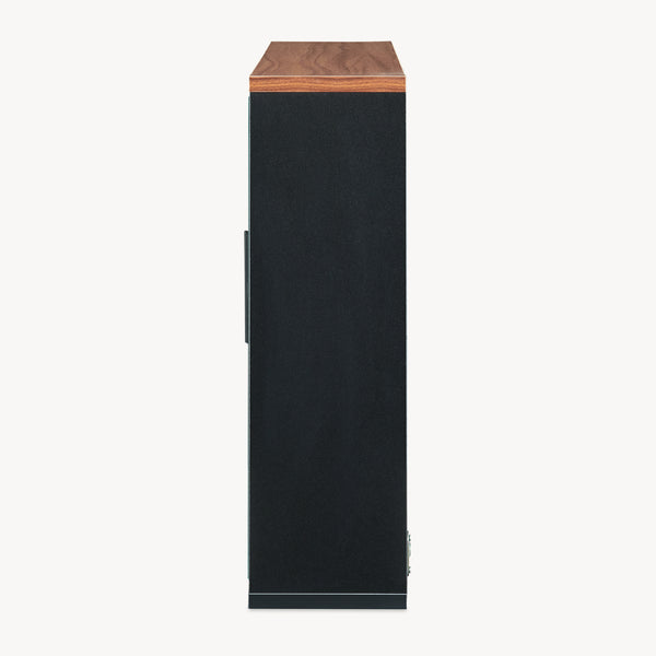 Armario con espejo Trond 50x60x15 cm Negro/Aspecto nogal [en.casa]