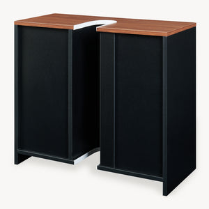 Mueble bajo lavabo Trond 60x66x30 cm Negro/Aspecto nogal [en.casa]