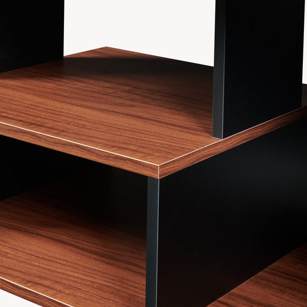 Mesa de centro Trond 80x40x42 cm Negro/Nogal [en.casa]