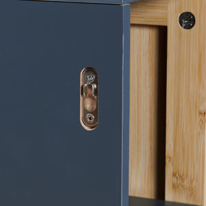 Armario colgante Svanes 60x30x20 cm Gris oscuro/Natural [en.casa]