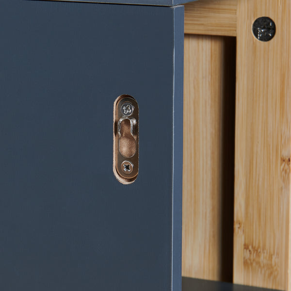 Armario colgante Svanes 60x30x20 cm Gris oscuro/Natural [en.casa]