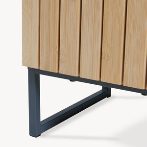 Armario alto Svanes 170x30x30 cm Gris oscuro/Natural [en.casa]