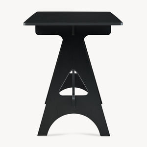 Escritorio Bostenenna 120x60x75 cm Negro con vetas de madera [en.casa]