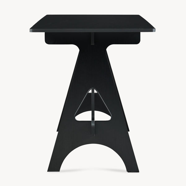 Escritorio Bostenenna 120x60x75 cm Negro con vetas de madera [en.casa]
