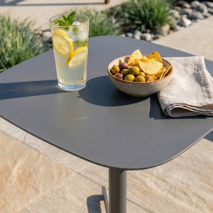 Mesa auxiliar de exterior Foggia 43x40x40 cm acero gris antracita [casa.pro]