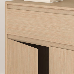 Armario auxiliar Takranmaa 88x79x39 cm efecto roble [en.casa]
