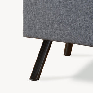 Banco Tapizado 110 x 48 x 75 cm Gris Oscuro [pro.tec]® 