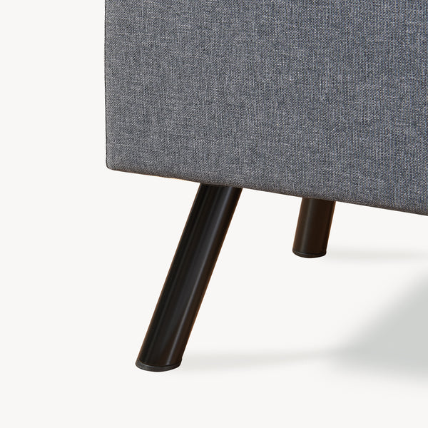 Banco Tapizado 110 x 48 x 75 cm Gris Oscuro [pro.tec]® 