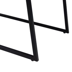 Mesa de comedor Hyllestad juego de 2 negro/efecto hormigón [en.casa]