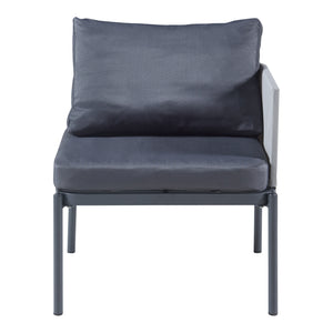 Conjunto de muebles de jardín Accettura 3 piezas Aluminio Gris [casa.pro]