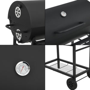 Carro de barbacoa Armento 95x108x61cm Negro [casa.pro]