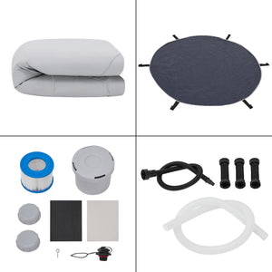 Bañera de hidromasaje inflable Carbone 165x70 cm [pro.tec]