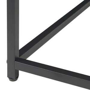 Mesa de centro Trollhättan 3 piezas, aspecto mármol, blanco [en.casa]