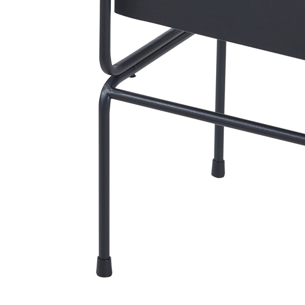 Soporte para plantas Sveio juego de 2 piezas metal negro [en.casa]
