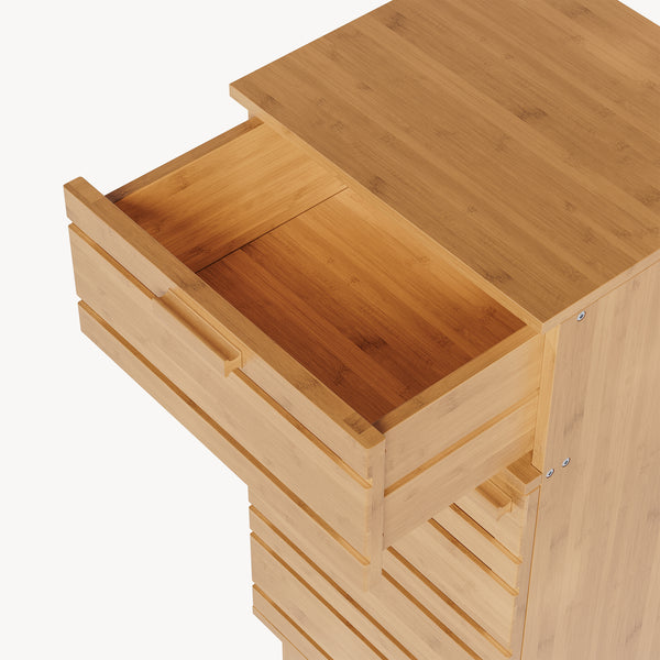 Armario de baño Epind 75x33x30 cm Bambú Natural [en.casa]