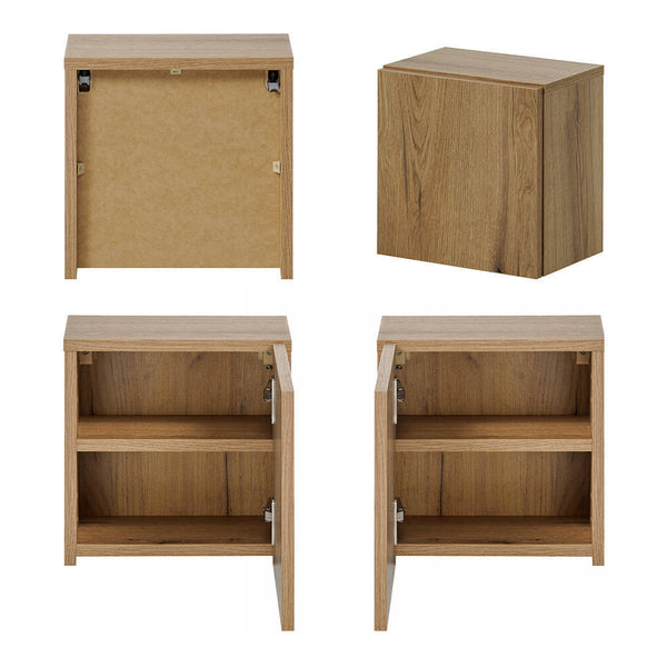 Conjunto de muebles de baño Skelbolu de 7 piezas, aspecto roble [en.casa]