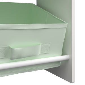 Estantería para niños Vipsali 90x60x27 cm Verde menta/Blanco [en.casa]