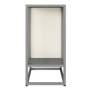 Aparador Burlöv acero 70x72x35 cm gris/blanco [en.casa]
