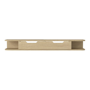 Mueble bajo de TV colgante Karjali 150x30x19 cm aspecto roble [en.casa]