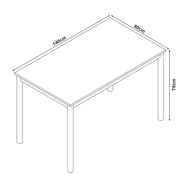 Grupo de comedor Lindesberg de 5 piezas con tablero rectangular Gris/Marrón claro [en.casa]