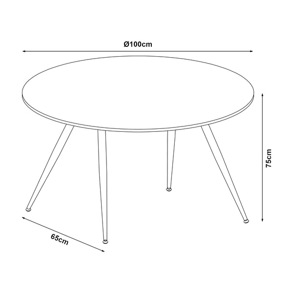 Grupo de comedor Fitjar de 5 piezas aspecto hormigón/gris oscuro [en.casa]