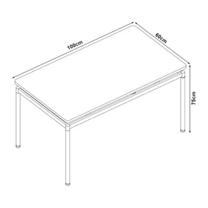 Grupo de comedor Hemnes de 5 piezas en aspecto roble/marrón claro [en.casa]
