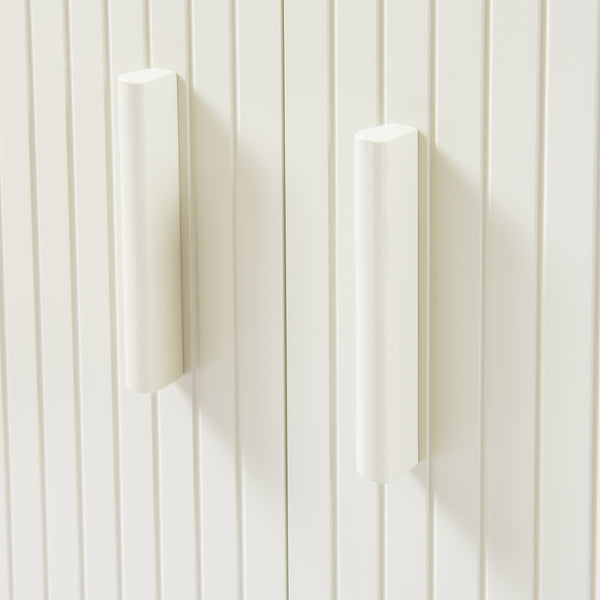 Aparador Ferrersp con 2 puertas 80x80x40 cm aspecto roble/color arena [en.casa]