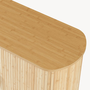 Zapatero / Aparador Tvedestrand 2 puertas bambú 100x40x80cm Natural [en.casa]