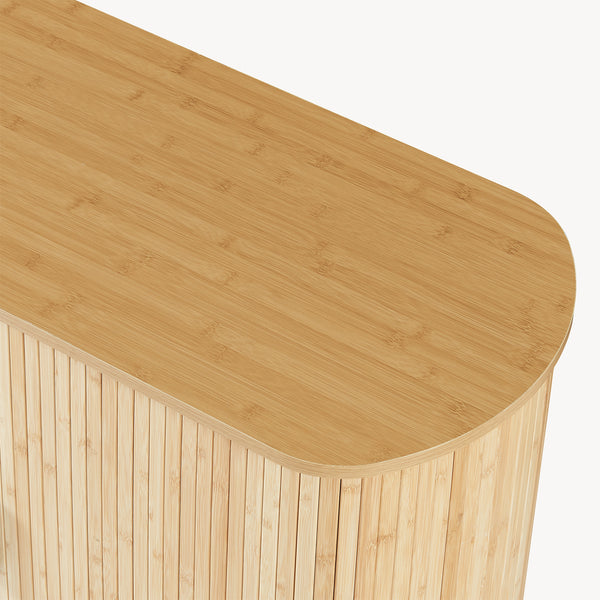 Zapatero / Aparador Tvedestrand 2 puertas bambú 100x40x80cm Natural [en.casa]