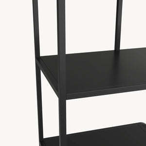 Estantería Færder de acero 145x76x33 cm negro [en.casa]