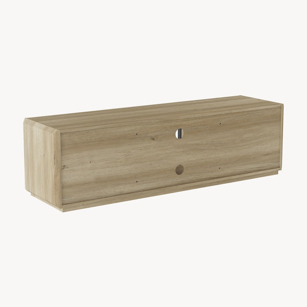 Mueble de TV Trömi 2 puertas 150x40x43cm - Roble/Gris [en.casa]