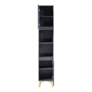 Conjunto de muebles de baño de 5 piezas Overath gris [en.casa]