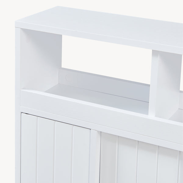 Armario rodante delgado Fadeskimma con 3 puertas 72x70x20cm - Blanco [en.casa]