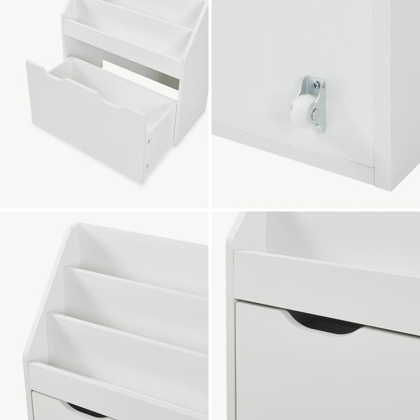 Estantería para niños Sirlstalo 70x63x30 cm Blanco [en.casa]