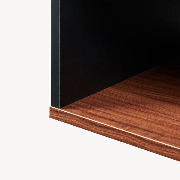 Mesa de centro Trond 80x40x42 cm Negro/Nogal [en.casa]