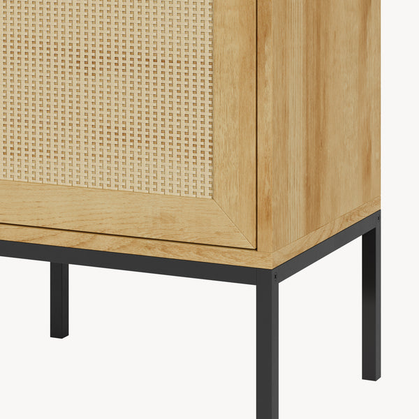 Badezimmerschrank Marhasa 92x40x30 cm Eicheoptik/Schwarz [en.casa]