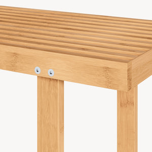 Banco para entrada Aarela bambú 91x41x38cm Natural [en.casa]