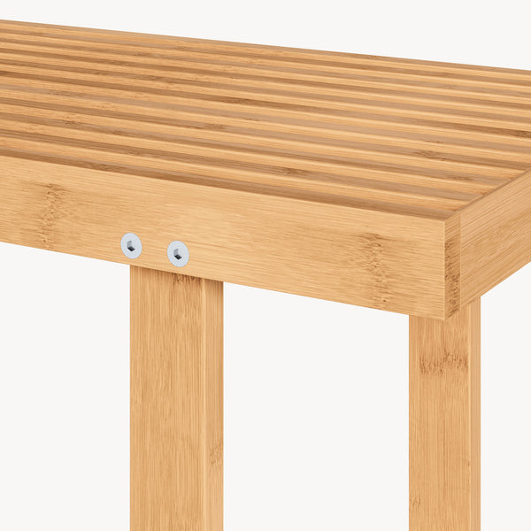 Banco para entrada Aarela bambú 91x41x38cm Natural [en.casa]