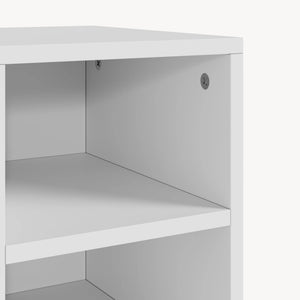 Mueble bajo lavabo Kulaik 1 puerta 3 estantes 51x60x32cm - Blanco [en.casa]