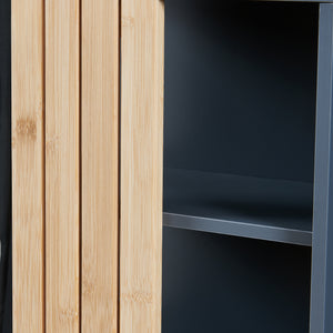 Armario colgante Svanes 60x30x20 cm Gris oscuro/Natural [en.casa]