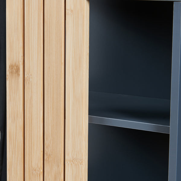 Armario colgante Svanes 60x30x20 cm Gris oscuro/Natural [en.casa]