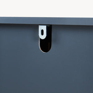 Armario con espejo Svanes 58x56x13 cm Gris oscuro/Natural [en.casa]