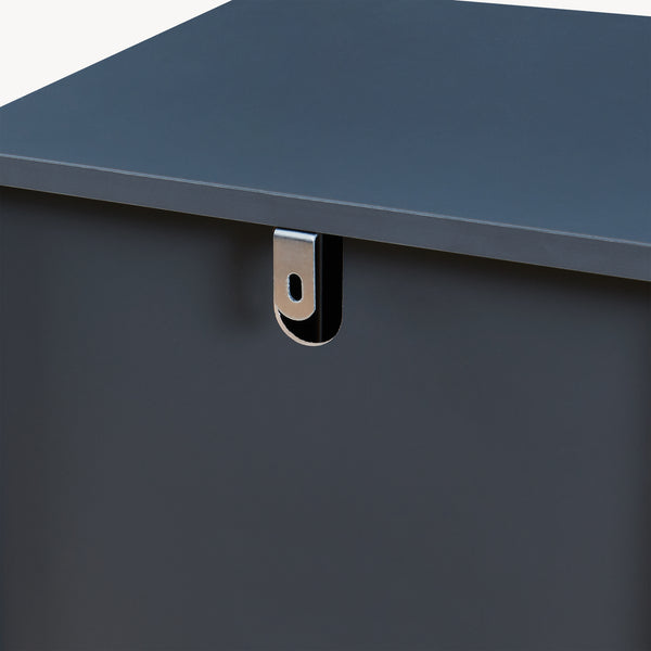 Armario de baño Svanes 90x30x30 cm Gris oscuro/Natural [en.casa]