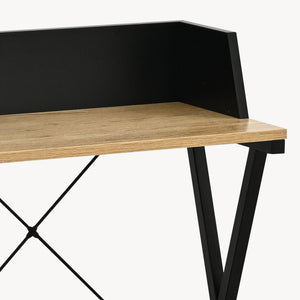 Estantería Kappespoo 84x50x30 cm Negro/Aspecto roble [en.casa]