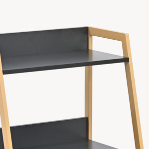 Estantería Kuomi 84x53x47 cm Beige/Gris Oscuro [en.casa]