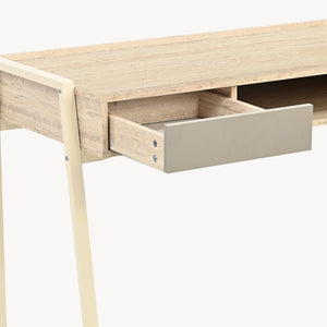 Escritorio Boderas 107x55x78 cm Beige/Travertino [en.casa]